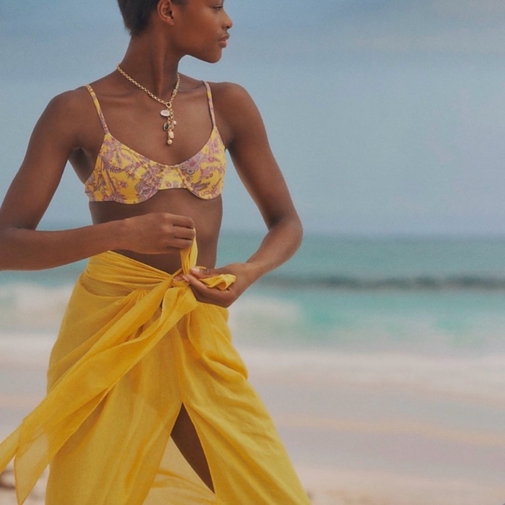 J. Crew Convertible Yellow Sarong Size Small